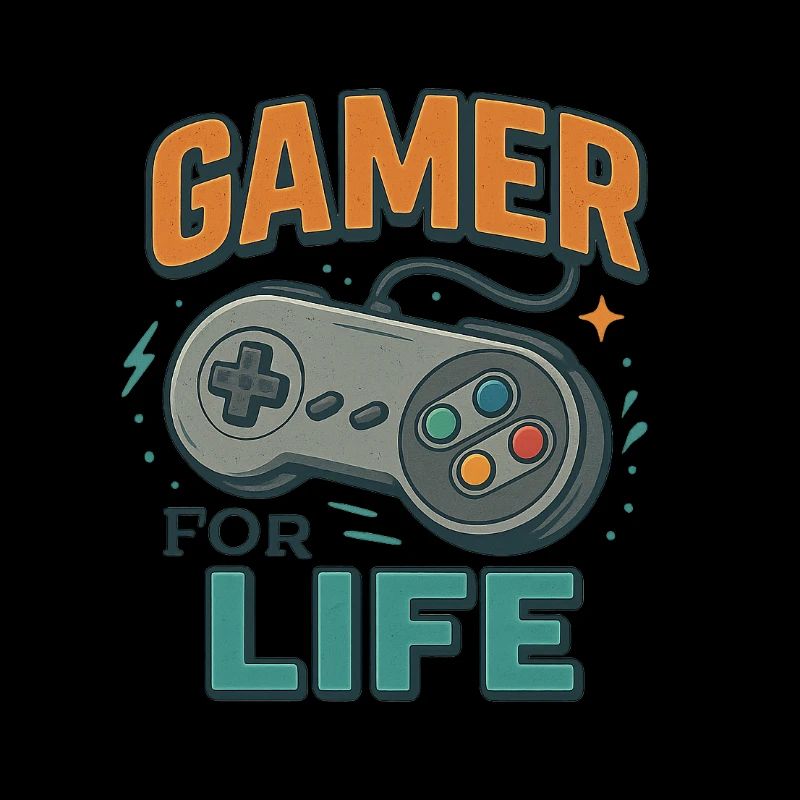 Gamer fürs Leben – Controller im Retro-Stil