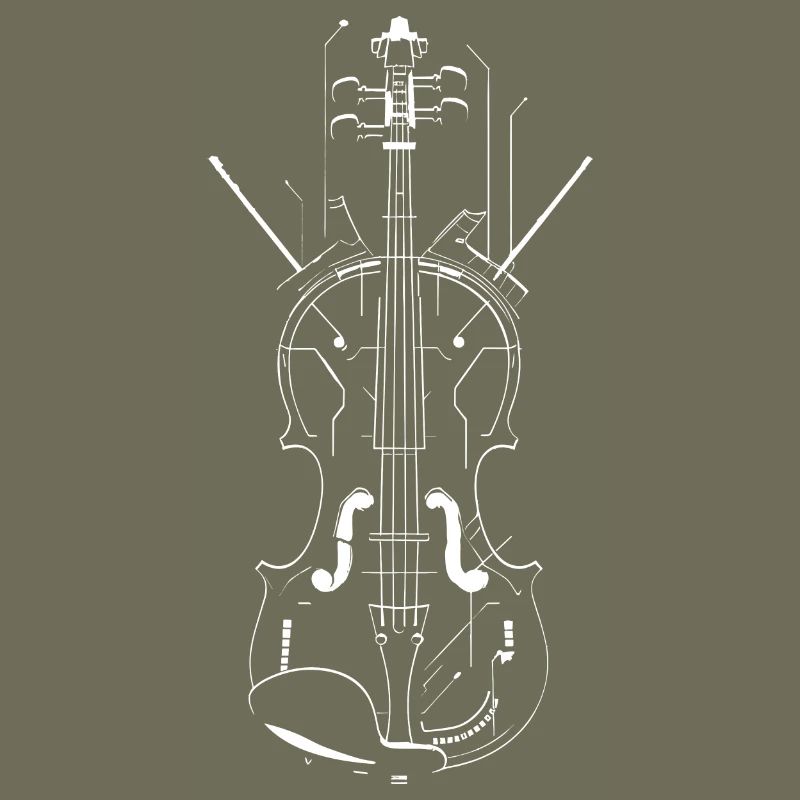 Dessin au trait du violon