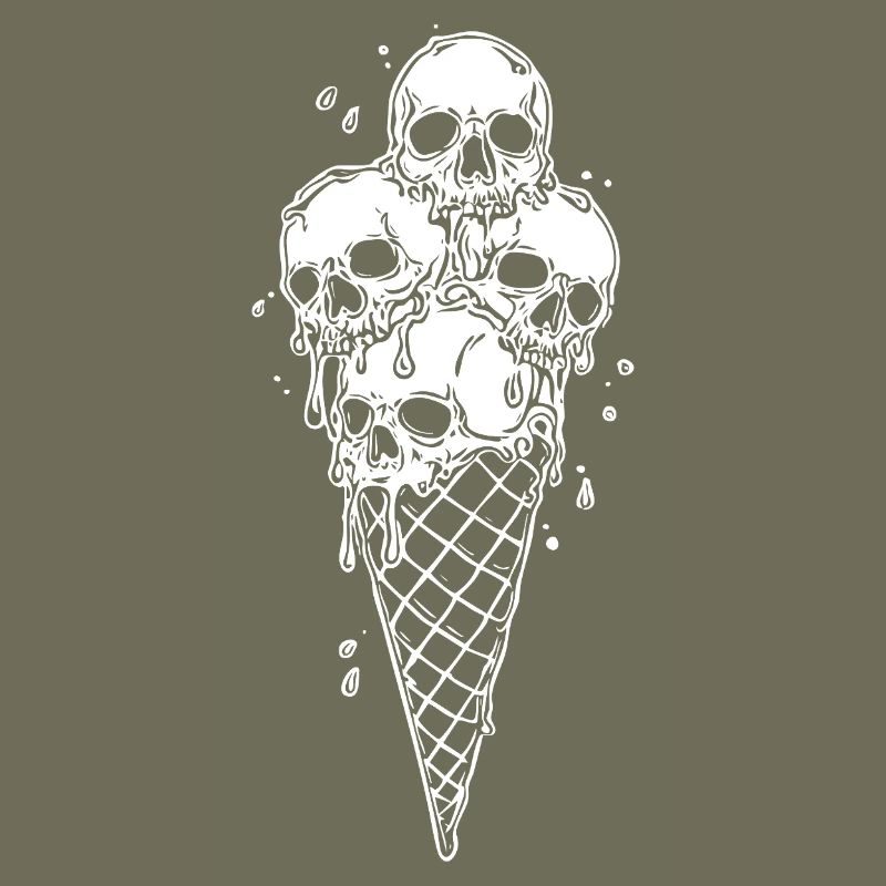Skelett-Eiscreme Kunst
