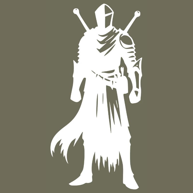 Chevalier guerrier avec épée et bouclier