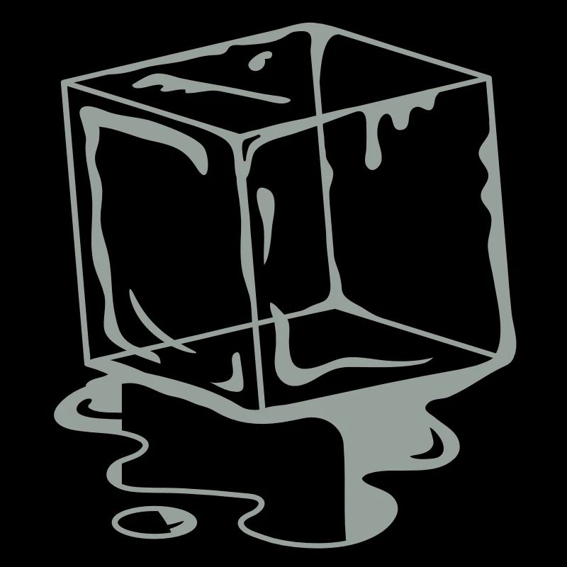 A melting ice Cube