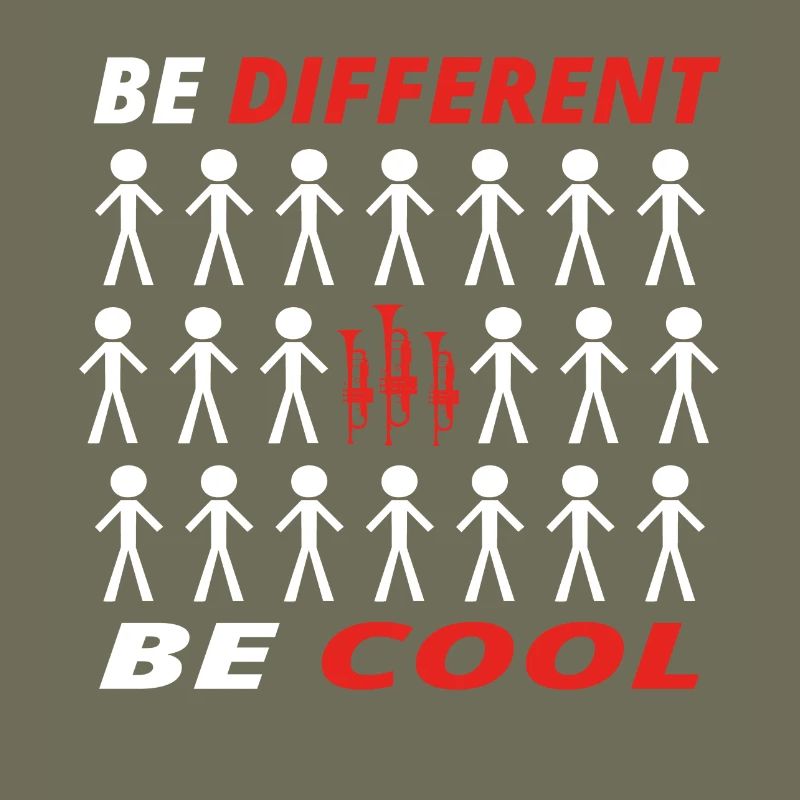 BE DIFFERENT anders cool geschenk trumpet trompete