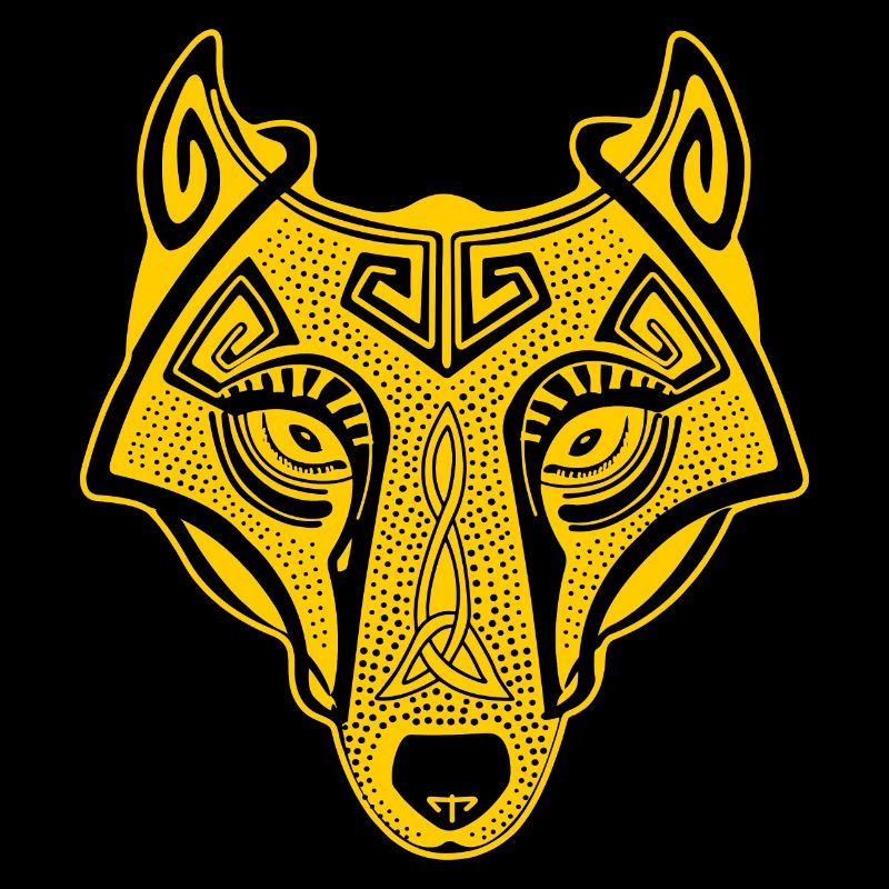 Viking Wolf yellow transparent