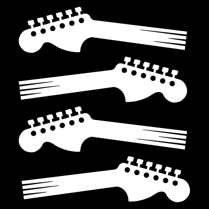 Guitar Headstock Silhouette Pattern