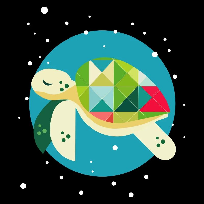 Tortue mignonne – Monde sous-marin créatif