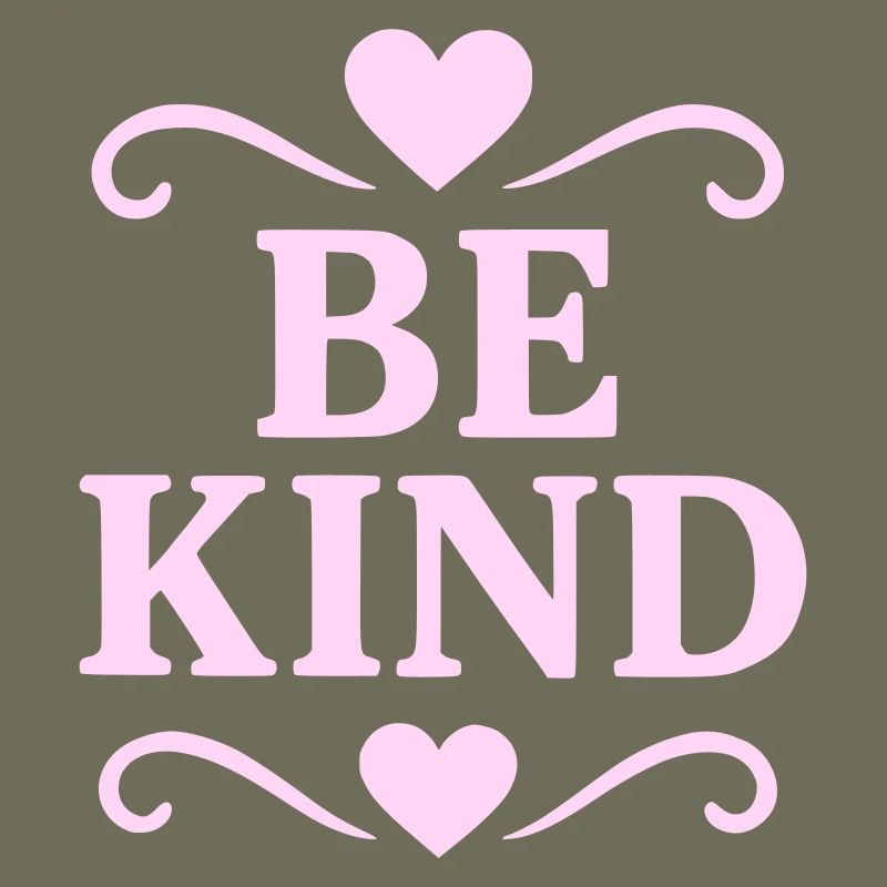 Slogan Be Kind in rosa