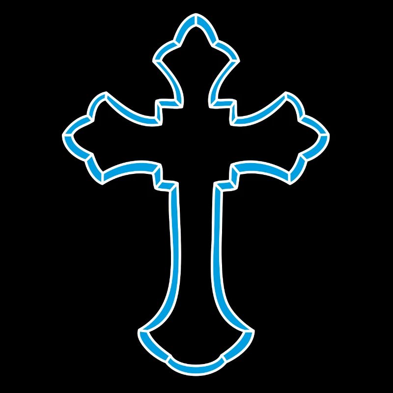 Silhouette Croix Néon