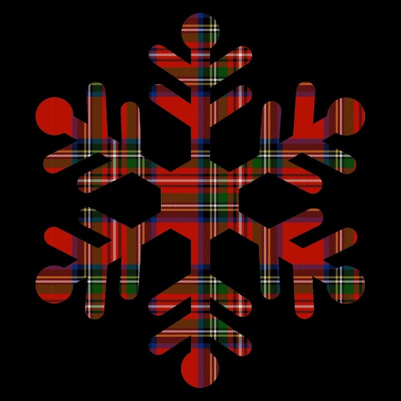 Flocon tartan rouge