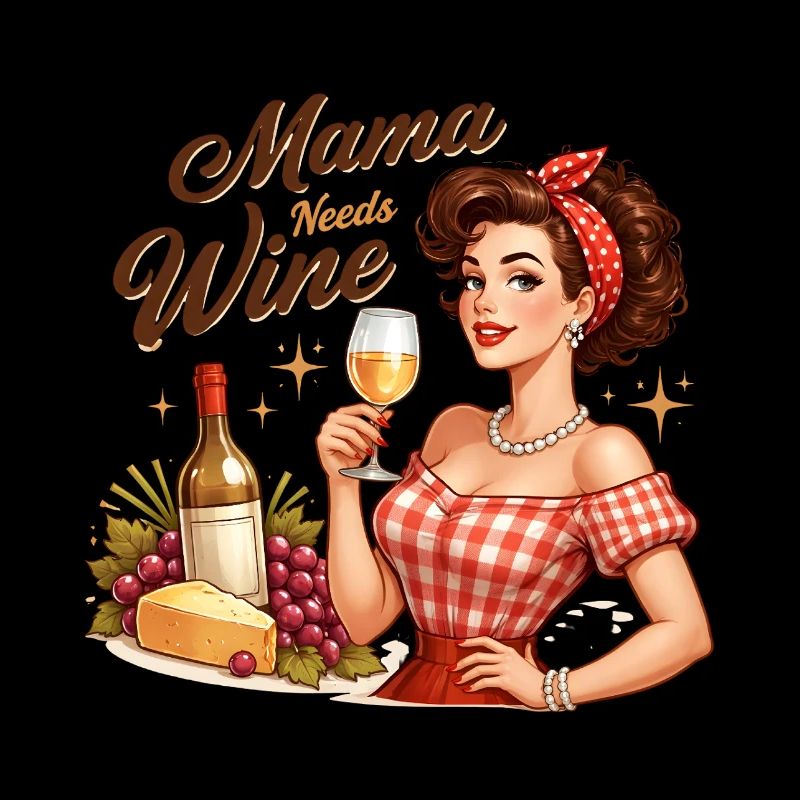 Mama Braucht Wein. Mama needs Wine