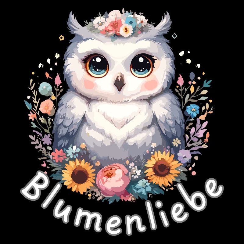 Blumenliebe süße Eule