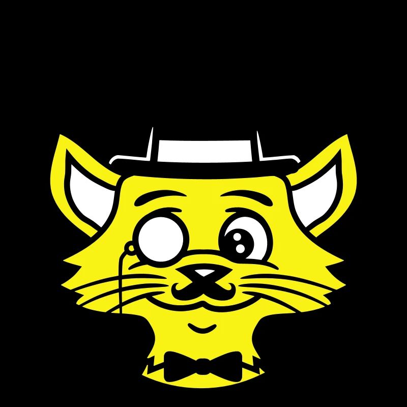 Sir Katze Gentleman Zylinder Monokel Reicher Herr