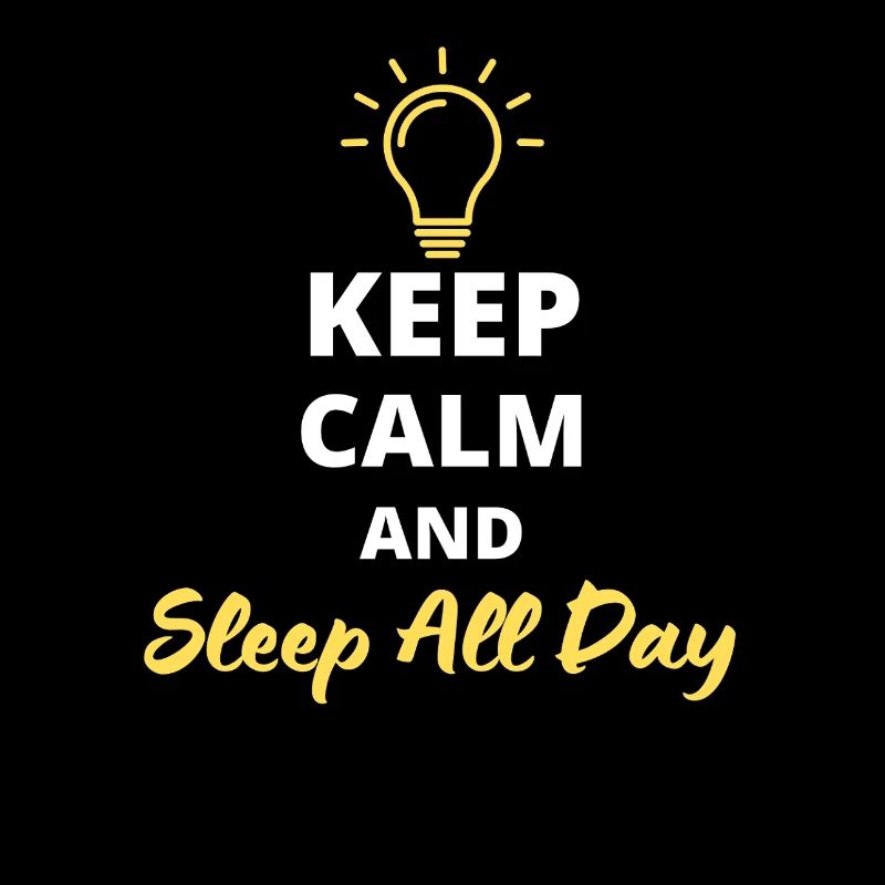 Fun "Keep Calm and Sleep All Day" T-shirt