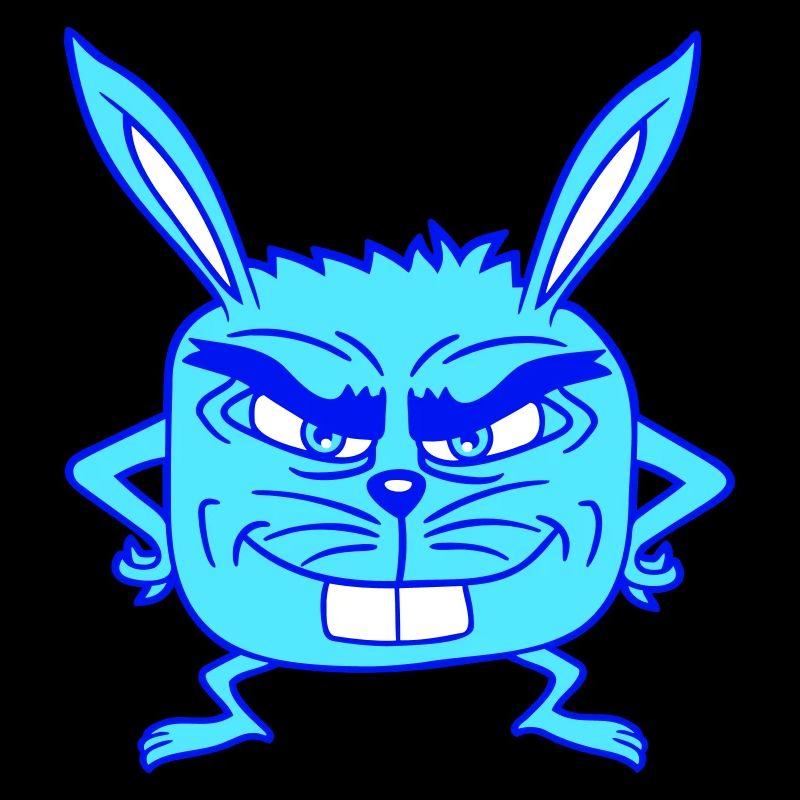 Bunny Monster Evil Eye Cool Smile