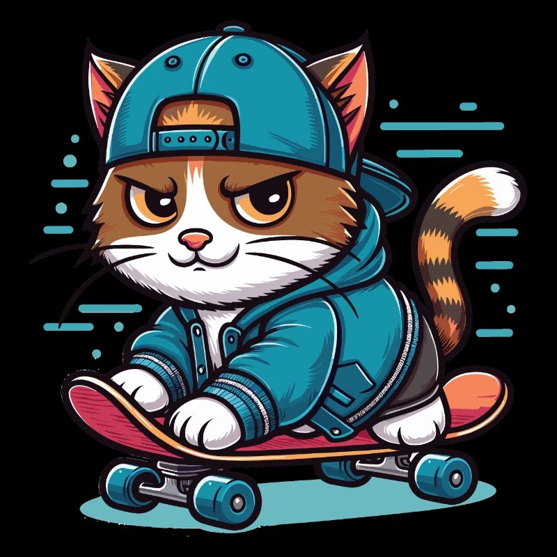 Chat forcé : patineur