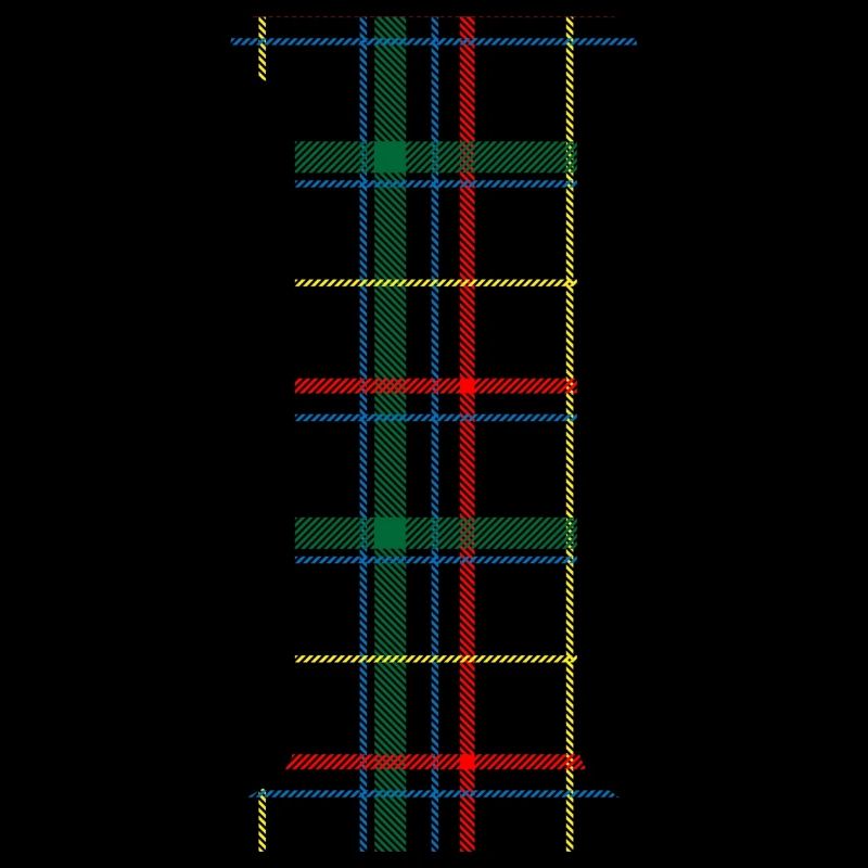 Monogramm i schottischer Tartan