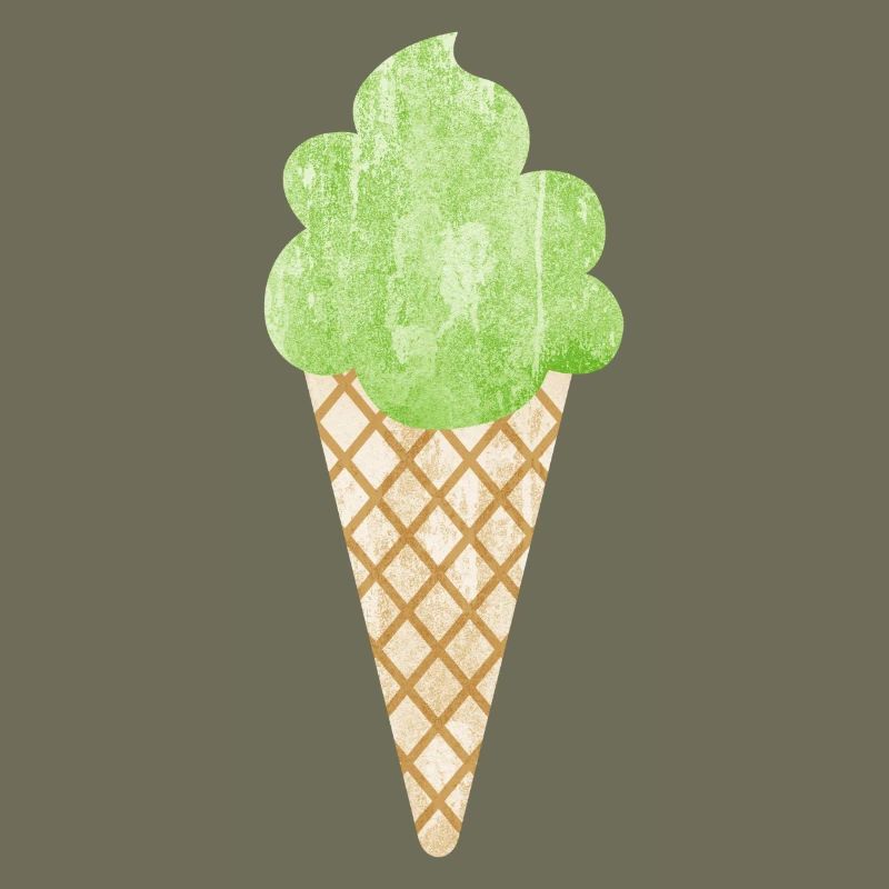 Cornet de crème glacée Cornet de crème glacée Woodruff vert
