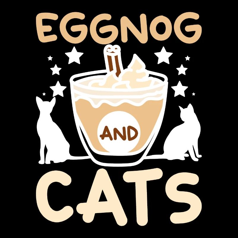 Propriétaire de chat Amant de Noël, Eggnot et chats