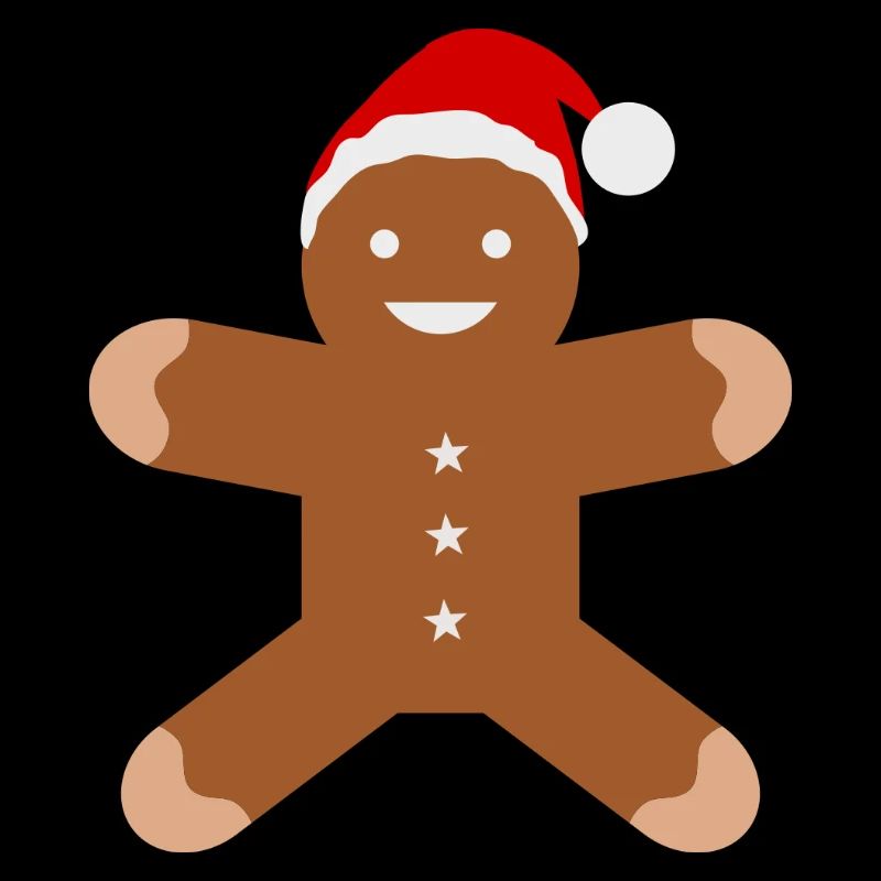 Lebkuchenmann mit Santa-Hut