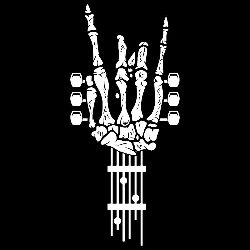 Rock Skeleton Hand Music Guitar