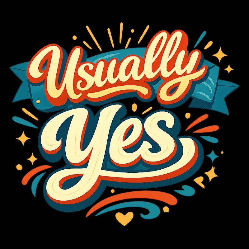 Usually Yes Retro Handlettering