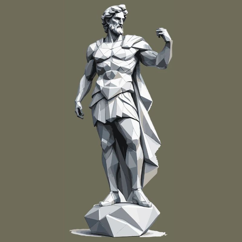 Griechischer Gott - Low Poly Design