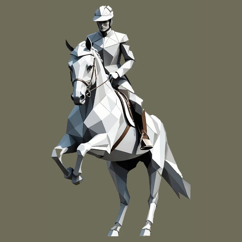 Cavalier Low Poly - Ballet Design