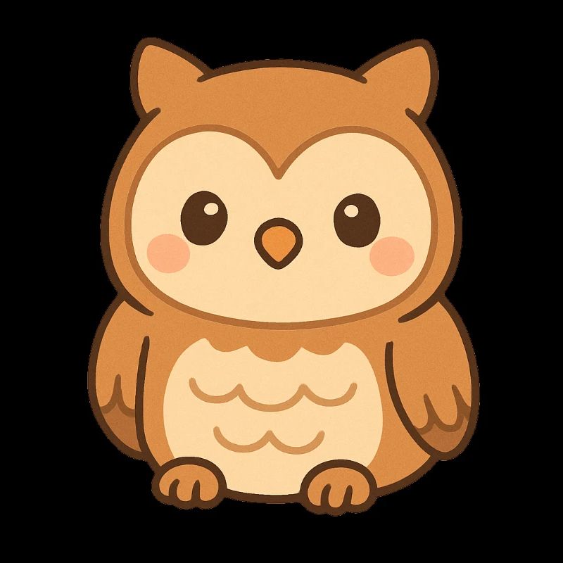 Illustration de hiboux mignons
