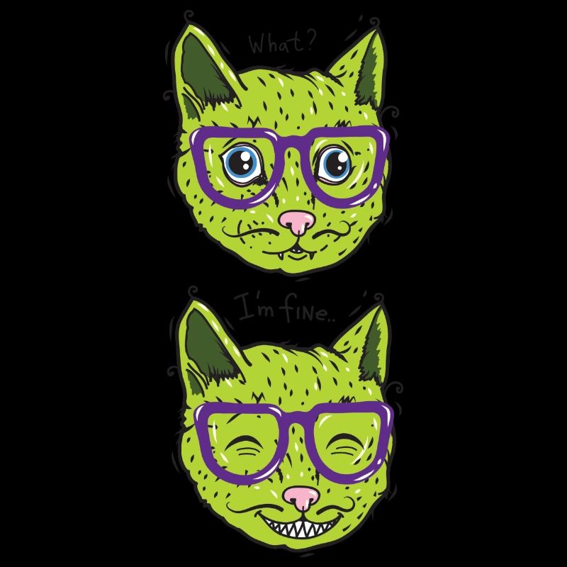Vegan cat feels good