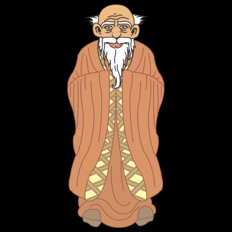 Maître Zen – Homme Sage avec Barbe