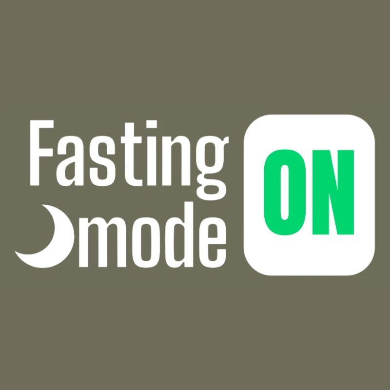 Fasting mode ON text design