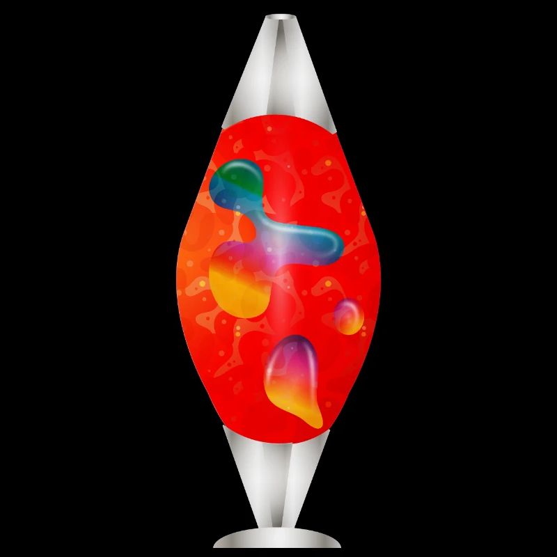 Illustration de lampe à lave colorée – pure ambiance rétro