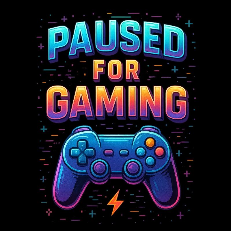 Gaming Vector Pixel Art – Paused for Gaming