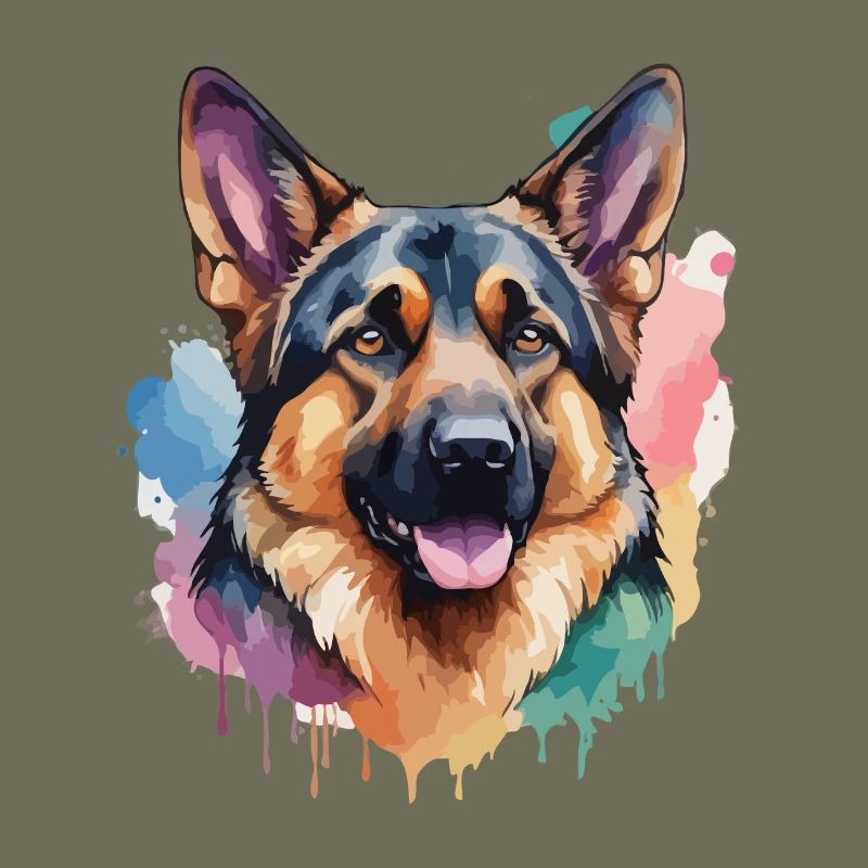 Deutscher Schäferhund Cool Colorful Deutscher Schäferhund