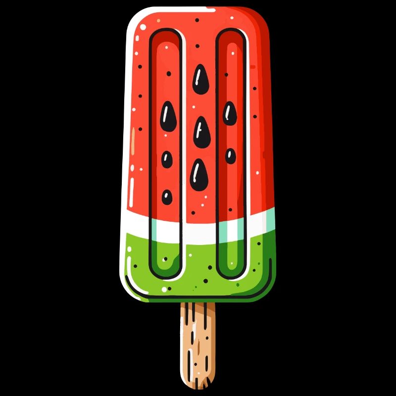 Wassermelonen-Eis-Motiv,frisches Sommer Motiv