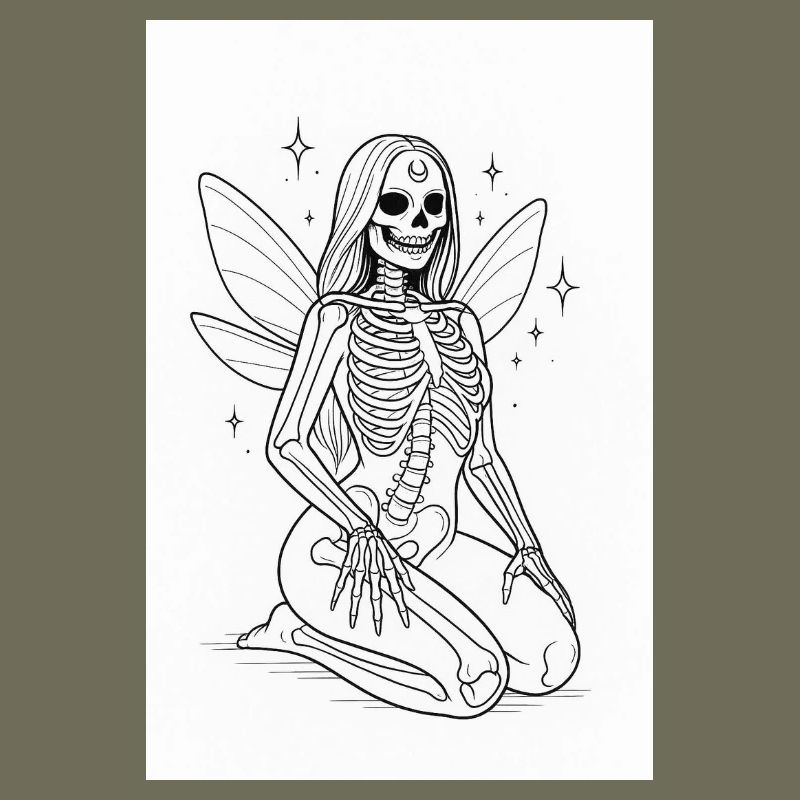 Magic Skeleton with Wings