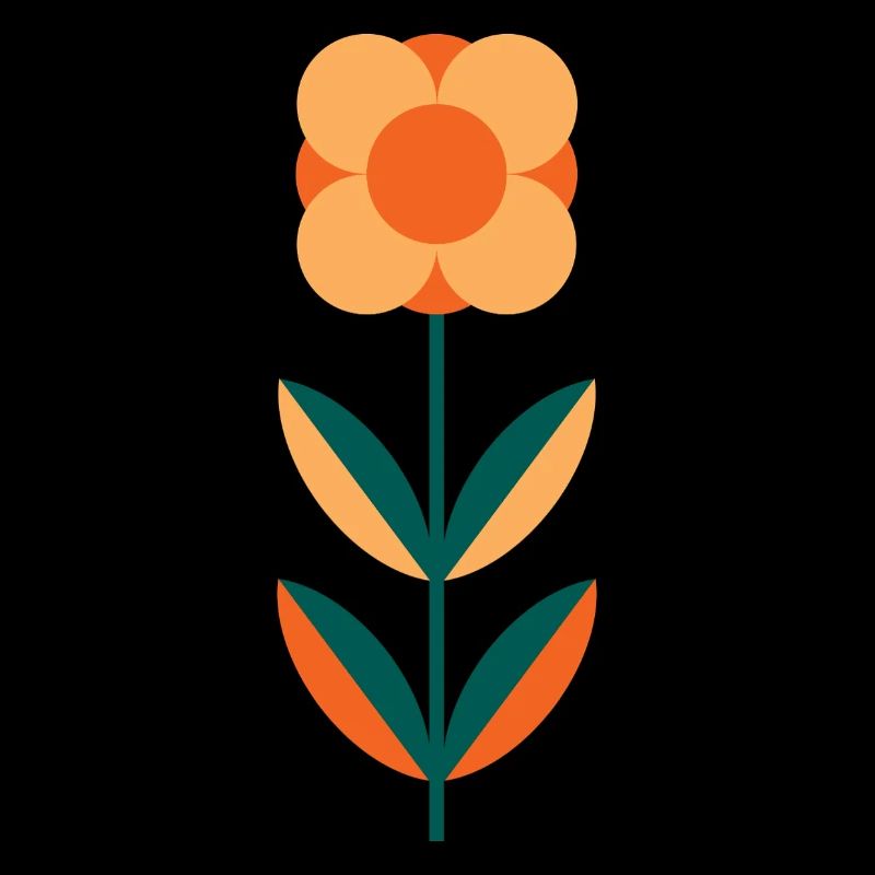 Design minimaliste de fleurs de coquelicot d’été