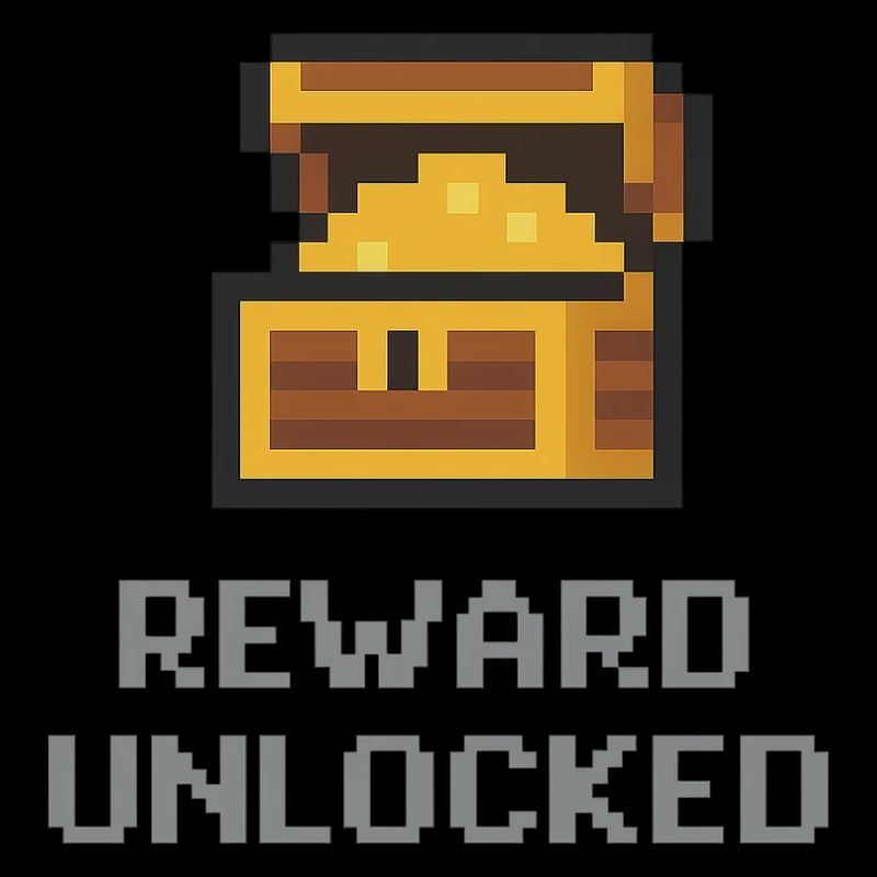 Récompense du coffre de pixels débloquée