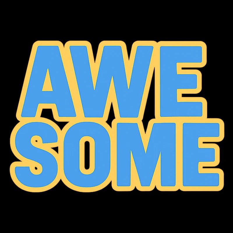 Buntes "Awesome" Schriftdesign