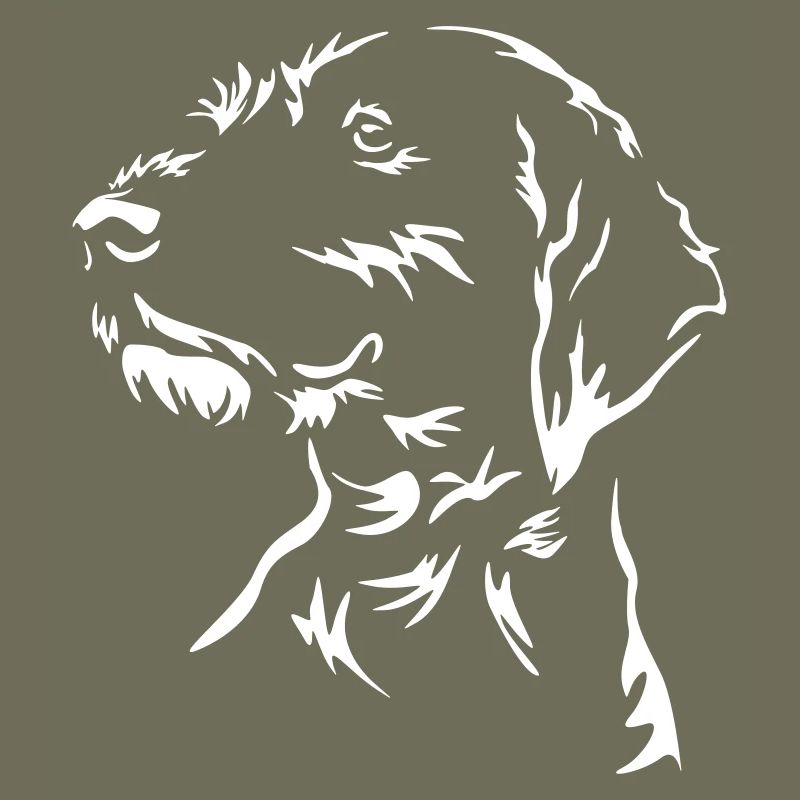German Wirehaired Head "Black Edition"