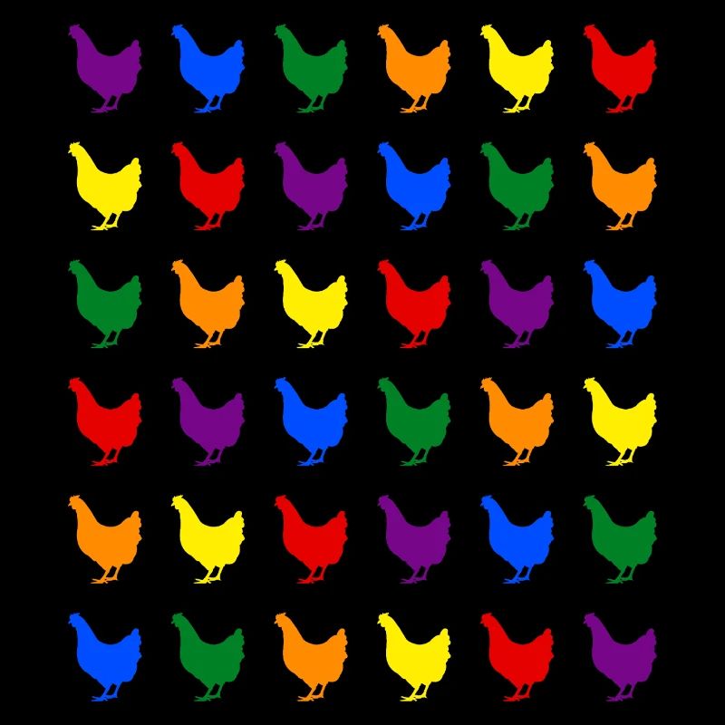 Regenbogen Hühner