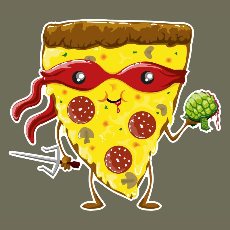 Ninja Pizza eats turtle