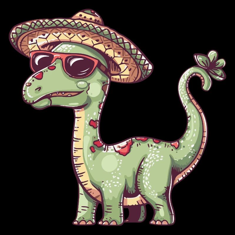 Dinosaur brontosaurus sombrero