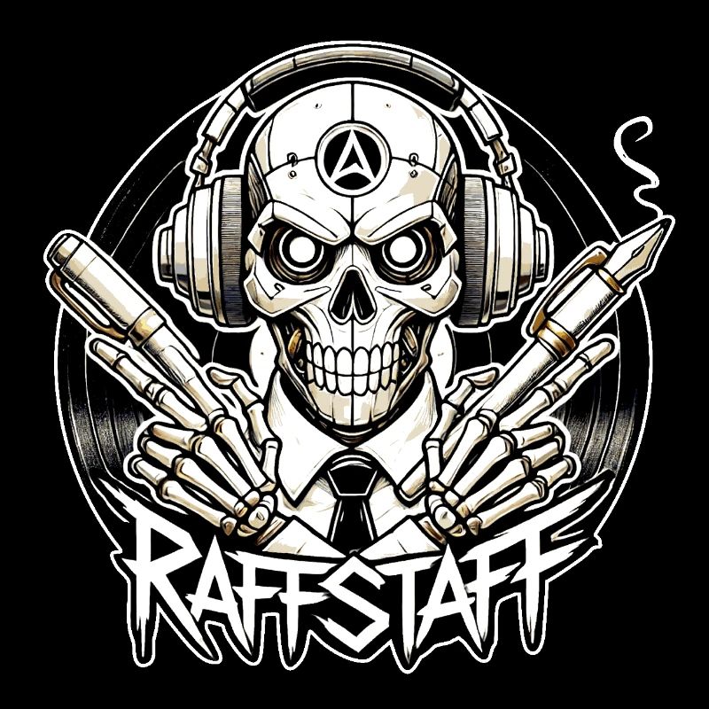 White collar Skull Graffiti Kopfhörer - raffstaff®