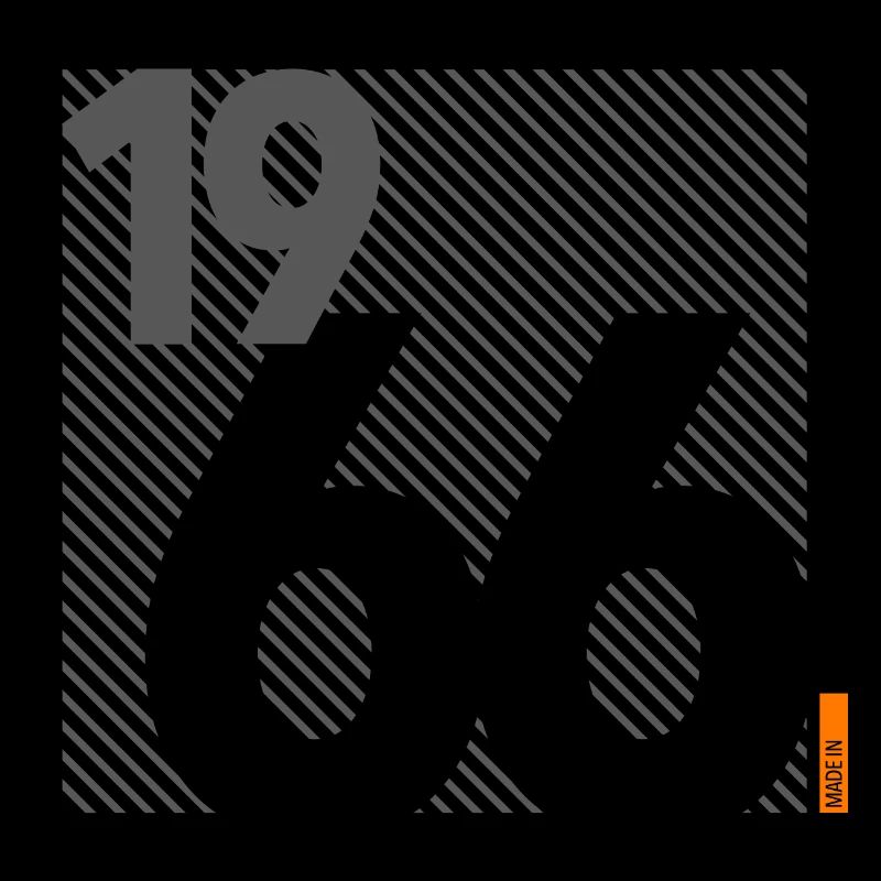 Made in 1966 Retro Modernist Design Birthday Gift