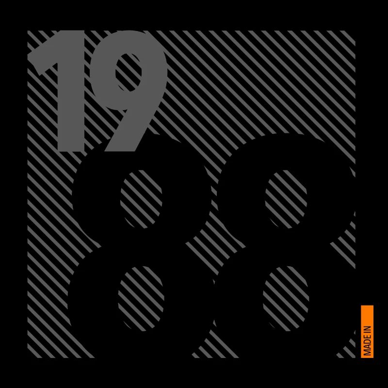 Made in 1988 Retro Modernist Design Birthday Gift