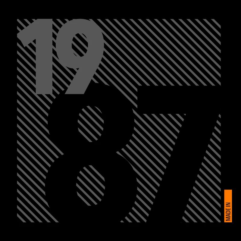 Made in 1987 Retro Modernist Design Birthday Gift