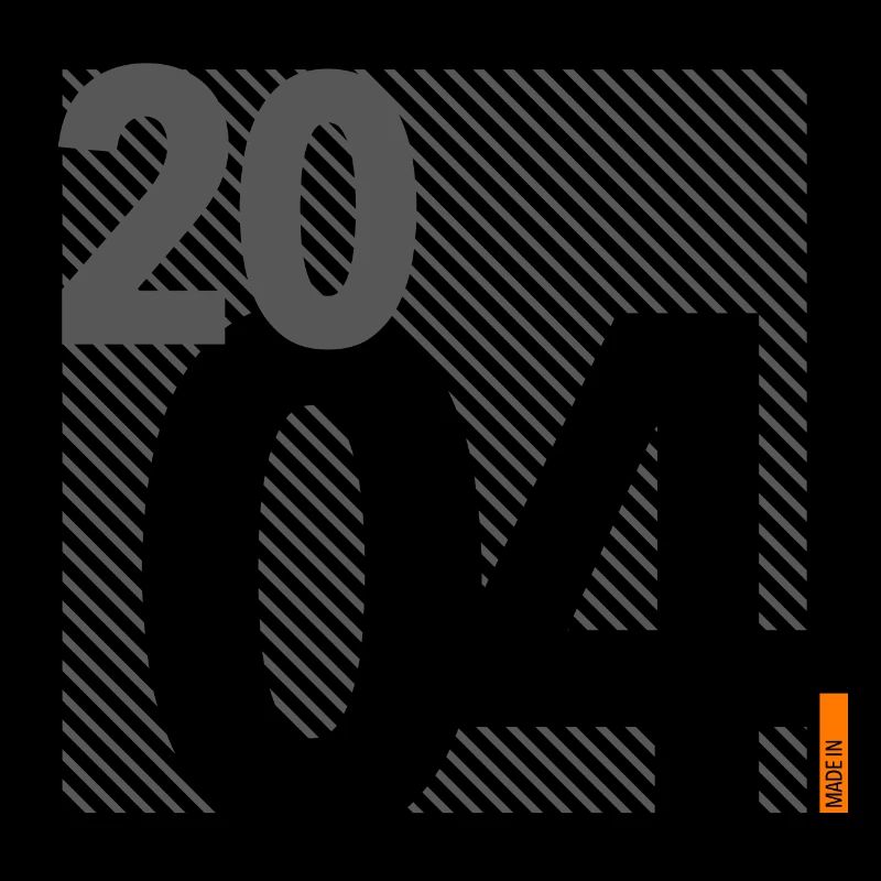 Made in 2004 Retro Modernist Design Birthday Gift