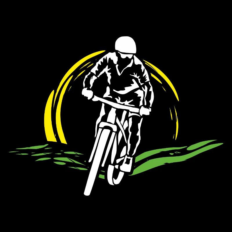 Motif Mountain Biker Maillot Cyclisme Descente