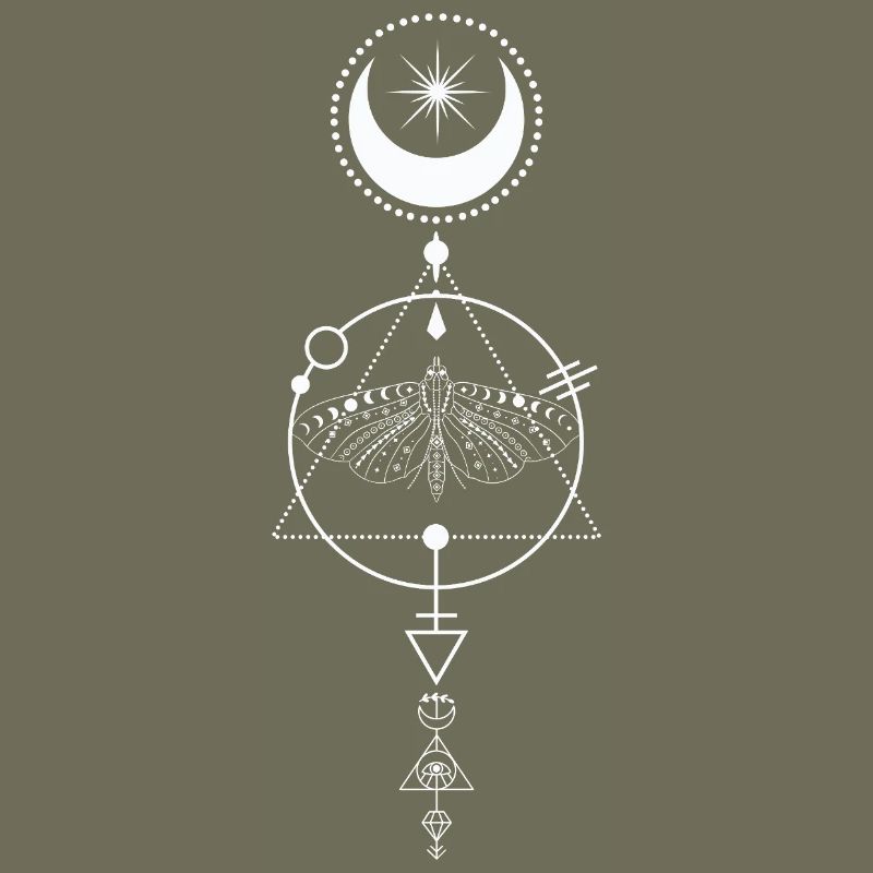 Celestial Moth Alchemy Glyph