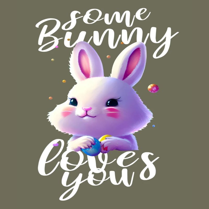mignon lapin de Pâques vous aime